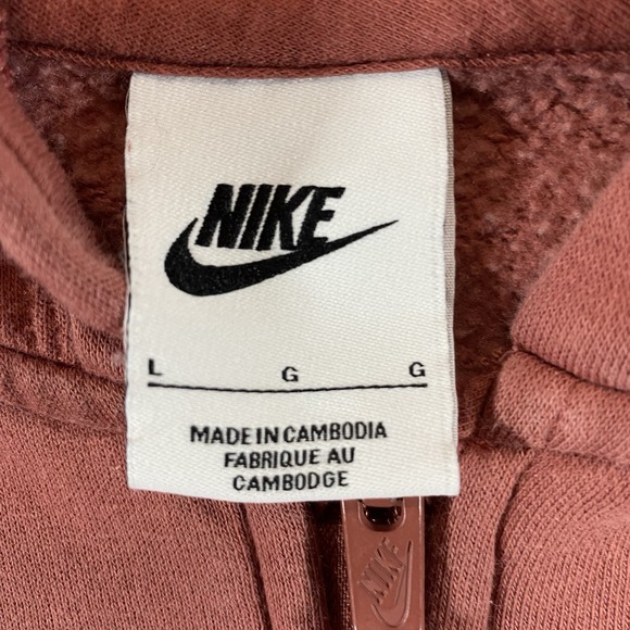 Nike Hoodie Jacket Kids/Teen Large Red Full Zip BV3699-691 Swoosh Logo Athletic - Picture 9 of 11